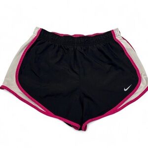 Y2K Nike Black and Pink Women's Running Shorts